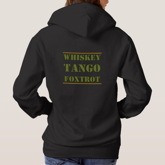 ウイスキーTANGO FOXTROT WTF パーカ (裏面)