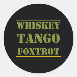 ウイスキーTANGO FOXTROT WTF ラウンドシール