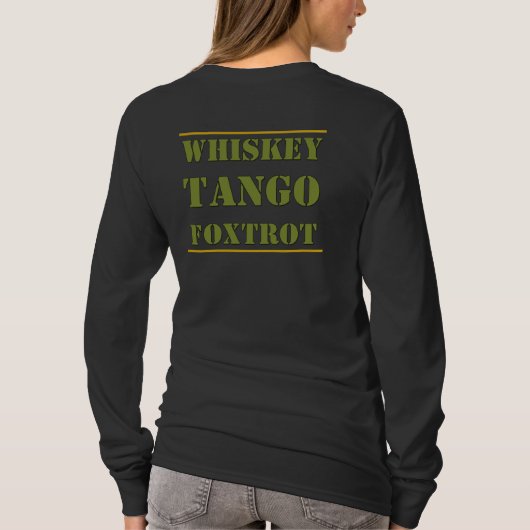ウイスキーTANGO FOXTROT WTF Tシャツ (裏面)
