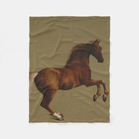 ウイスジャケットthe Horse (by George Stubbs) フリースブランケット (正面)