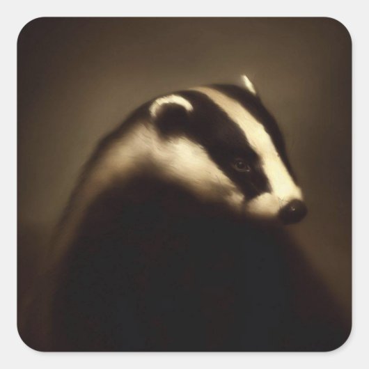 ウイスパーズ・オブ・ウッドランド・バジャー スクエアシール (正面)