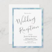 ウイスピミントブルー水彩抽象芸術招待状 招待状 (正面/裏面)