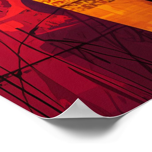 ウイスラーの母親は抽象芸術に再解釈されはっきりしたた ポスター (角)