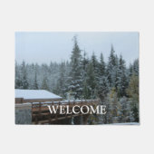 ウイスラーの雪の木 ドアマット (正面)