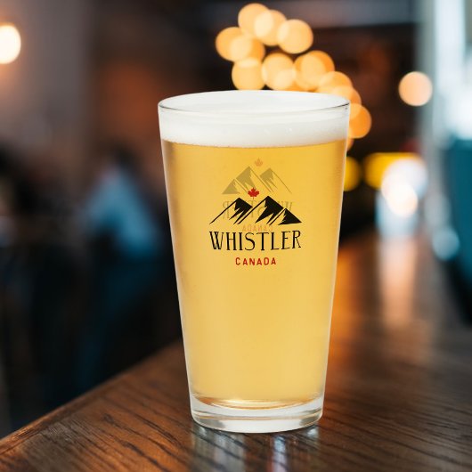 ウイスラークールカナダマウンテンズメープルリーフ タンブラーグラス