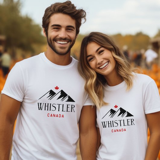 ウイスラークールカナダマウンテンズメープルリーフ Tシャツ