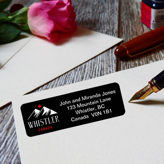 ウイスラークールカナダ山楓の葉ダーク ラベル