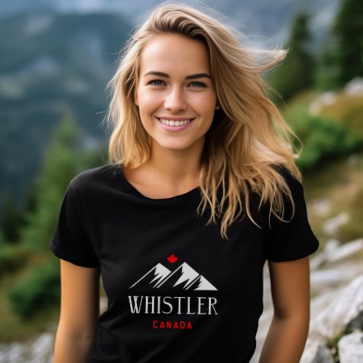 ウイスラークールカナダ山楓の葉ダーク Tシャツ