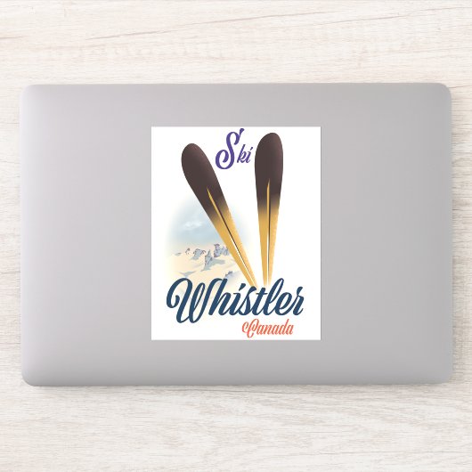 ウイスラー・カナダのスキーポスター シール (コンピューター)