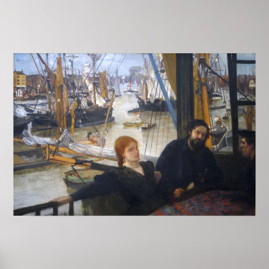 ウイスラー – Thames 1860で羽ばたき ポスター (正面)