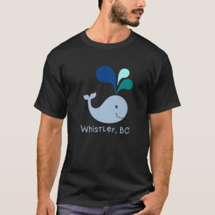 ウイスラーBCカナダかわいいクジラ好き漫画 Tシャツ