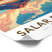 ウイニソルトフラットボリビア二輪車旅行アート ポスター (角)