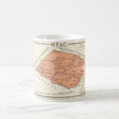 ウイフランスのンのカラフル地図 コーヒーマグカップ (中央)