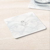 ウイモダンムイ結婚イルカ スクエアペーパーコースター (アングル)