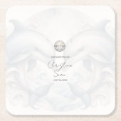 ウイモダンムイ結婚イルカ スクエアペーパーコースター (正面)