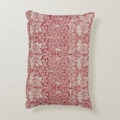 ウイリアムモリスヴィンテージ動物の鳥のウサギピンク アクセントクッション (裏面(縦))