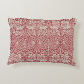 ウイリアムモリスヴィンテージ動物の鳥のウサギピンク アクセントクッション (裏面)