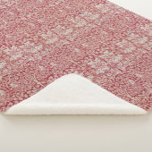 ウイリアムモリスヴィンテージ動物の鳥のウサギピンク シェルパブランケット (3/4)