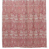 ウイリアムモリスヴィンテージ動物の鳥のウサギピンク シャワーカーテン (正面)