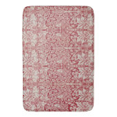 ウイリアムモリスヴィンテージ動物の鳥のウサギピンク バスマット (正面縦)