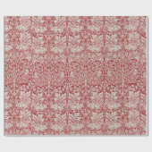 ウイリアムモリスヴィンテージ動物の鳥のウサギピンク ラッピングペーパー (フラット)