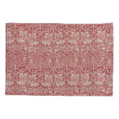 ウイリアムモリスヴィンテージ動物の鳥のウサギピンク 枕カバー (裏面-左)