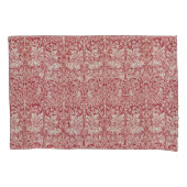 ウイリアムモリスヴィンテージ動物の鳥のウサギピンク 枕カバー (正面左)