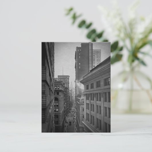 ウイリアム通りノースfromエクスチェンジプレイスニューヨーク ポストカード (スタンド正面)