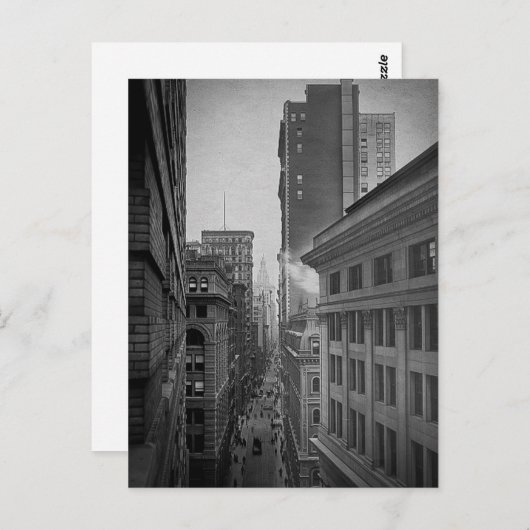 ウイリアム通りノースfromエクスチェンジプレイスニューヨーク ポストカード (正面/裏面)