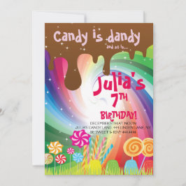 ウイリーWonka Candylandのバースデーパーティ招待状 招待状