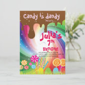 ウイリーWonka Candylandのバースデーパーティ招待状 招待状 (スタンド正面)