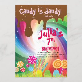 ウイリーWonka Candylandのバースデーパーティ招待状 招待状