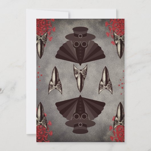 ウイルスに悩まされるペスト·ドクター 招待状 (正面)