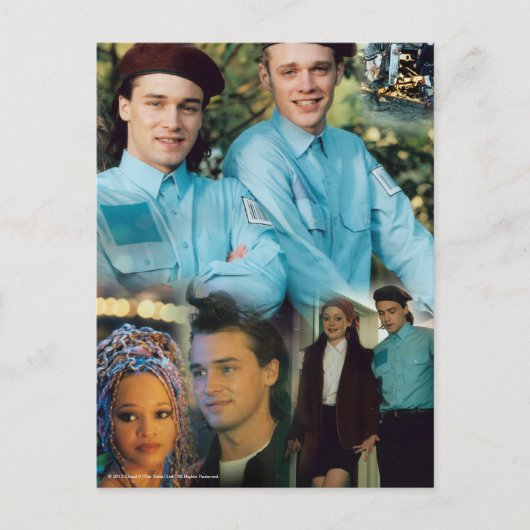 ウイルスの前でブクブクする ポストカード (正面)