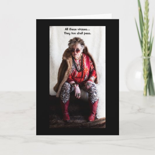 ウイルスは腎臓結石カードのように通過するユーモアのある可能性がある カード (正面)