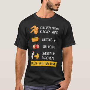 ウイルスチキンウィングチキンウィングホットドッグボローニャ Tシャツ