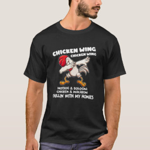 ウイルスチキンウィングチキンウィングホットドッグボローニャ Tシャツ