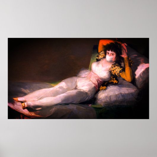 ウイルスビクトリアンマスク・ルネッサンス期の人絵画物 ポスター (正面)