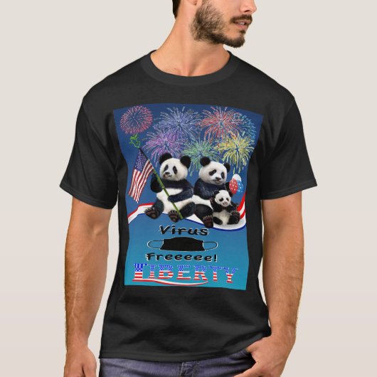 ウイルスフリーな自由 Tシャツ (正面)