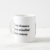 ウイルスミームマグ非常にデムレ コーヒーマグカップ (正面左)