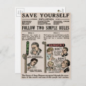 ウイルス予防 ポストカード (正面/裏面)