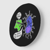 ウイルス微生物 ラージ壁時計 (傾斜)