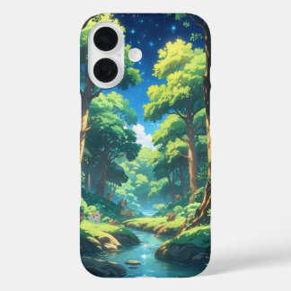 ウイルス性アニメ自然 iPhone 16ケース