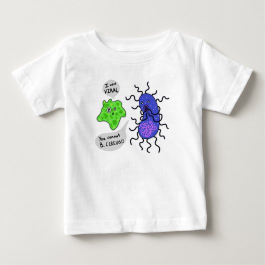 ウイルス性微生物 ベビーTシャツ (正面)