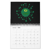 ウイルス性片目のモンスターバグ カレンダー (1月 2026)