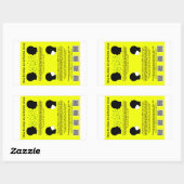 ウイルス紙のスタンプを弾く方法 長方形シール (シート)