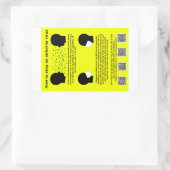 ウイルス紙のスタンプを弾く方法 長方形シール (バッグ)