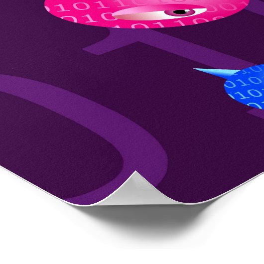 ウイルス背景 ポスター (角)