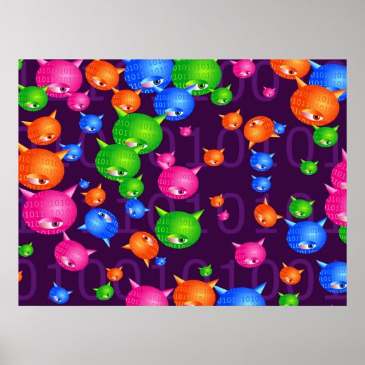 ウイルス背景 ポスター (正面)