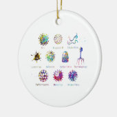 ウイルス違うの種類を示す図 セラミックオーナメント (左)